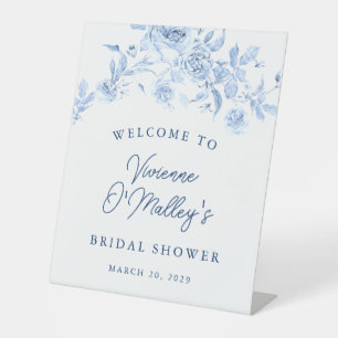 Signe De Table Bienvenue au Shower de Mariage Something Blue Befl
