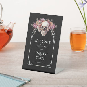 Signe De Table Bienvenue aux funérailles pour un 30e anniversaire
