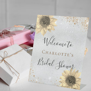 Signe De Table Bienvenue aux tournesols de la douche de mariée ar