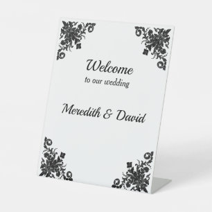 Signe De Table Bienvenue dans notre salle de mariage Mariage