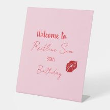 Bienvenue moderne avec un nœud rose impertinent po