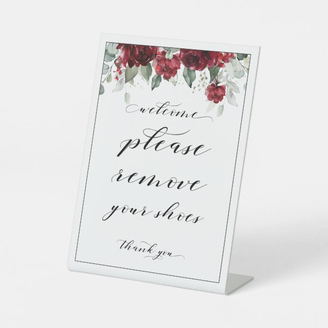 Signe De Table Bienvenue S'Il Vous Plaît Enlever Vos Chaussures P (Recto)