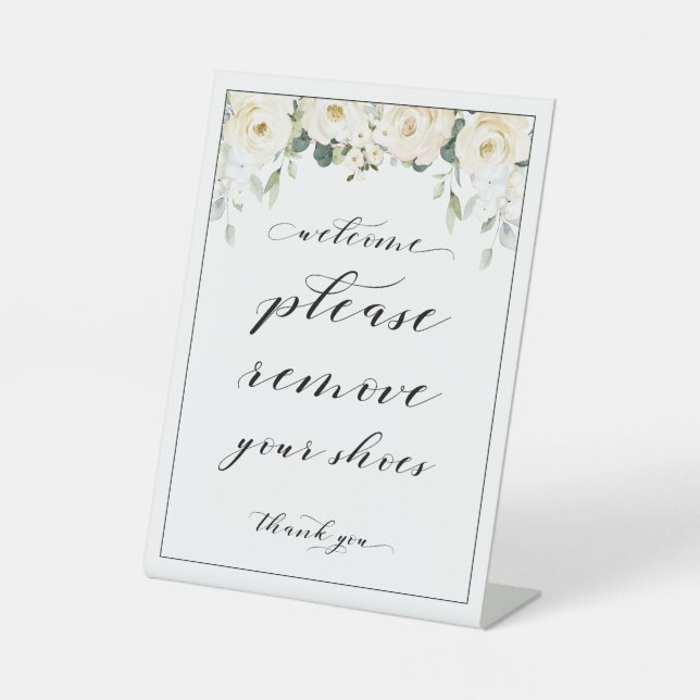 Signe De Table Bienvenue S'Il Vous Plaît Enlever Vos Chaussures P (Recto)