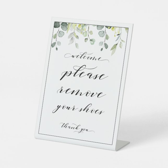 Signe De Table Bienvenue S'Il Vous Plaît Enlever Vos Chaussures S (Recto)