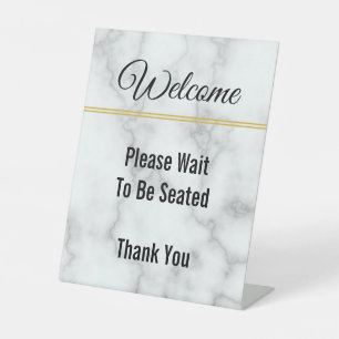 Signe De Table Bienvenue, veuillez patienter pour être placé sur