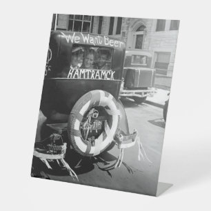 Signe De Table Bière d'interdiction vintage, Vintage 1930, Bar ar