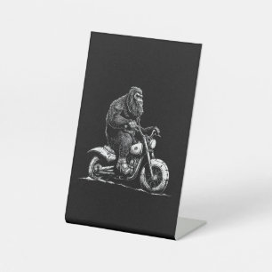 Signe De Table Bigfoot équitation Un Vélo Moto Drôle Sasquatch M