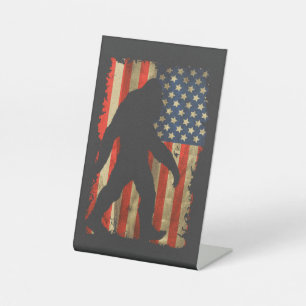 Signe De Table Bigfoot je crois Sasquatch Patriot drapeau américa