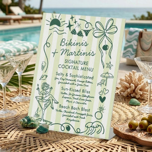 Signe De Table Bikinis & Martinis Boissons officielles pour l'ent