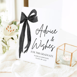 Signe De Table Black Bow Grad Party Graduation Conseils et souhai