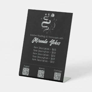 Signe De Table Black & Silver Twin Snakes Gothique Tarot Tarifs