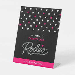 Signe De Table Black Welcome Last Rodeo Bachelorette Party