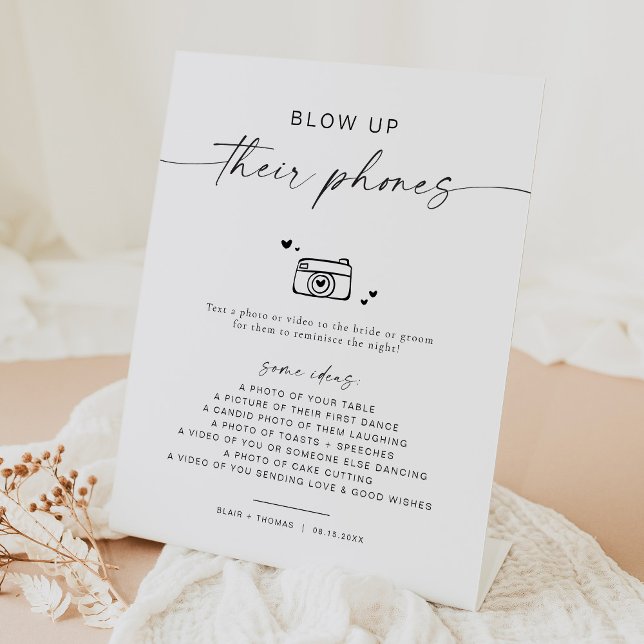 Signe De Table BLAIR Minimalist Blow Up Leurs Téléphones Photo Hu (Créateur téléchargé)