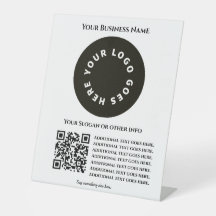 Blanc avec code QR ajoutez votre propre texte et l