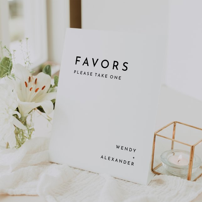 Signe De Table Blanc Moderne Gras Faveurs Mariage (Créateur téléchargé)