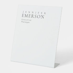 Signe De Table Blanc noir minimaliste moderne simple 