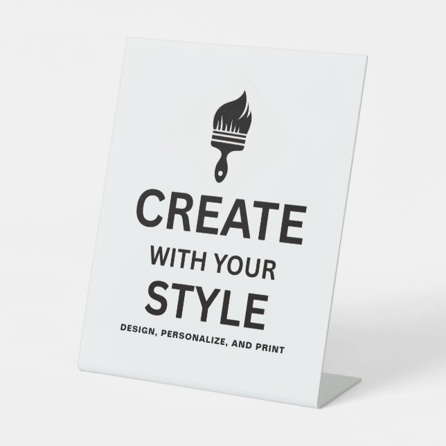 Signe De Table Blank Event Display Sign Custom Editable Design (Recto)