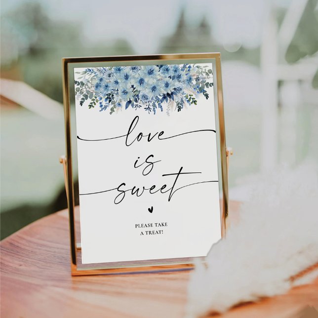 Signe De Table Bleu Boho Love Is Sweet Sign (Créateur téléchargé)