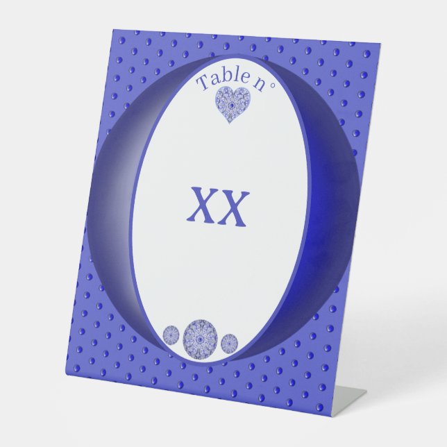 Signe De Table Bleu de dentelle en céramique de Grèce (Recto)