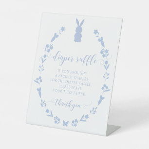 Signe De Table Bleu lapin de Pâques bébé garçon douche tombole de