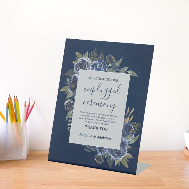 Signe De Table Bleu Poussiéreux Noces Champagne Ivoire  (Dusty Blue Navy Champagne Ivory Wedding Supplies)
