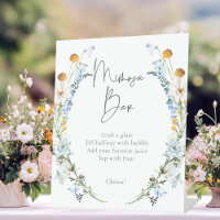 Bleu rustique Fleurs sauvages & marguerites Douche