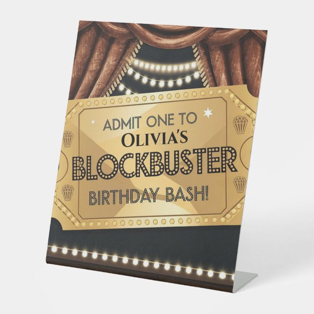 Signe De Table Blockbuster Movie Thème Anniversaire Conception (Recto)