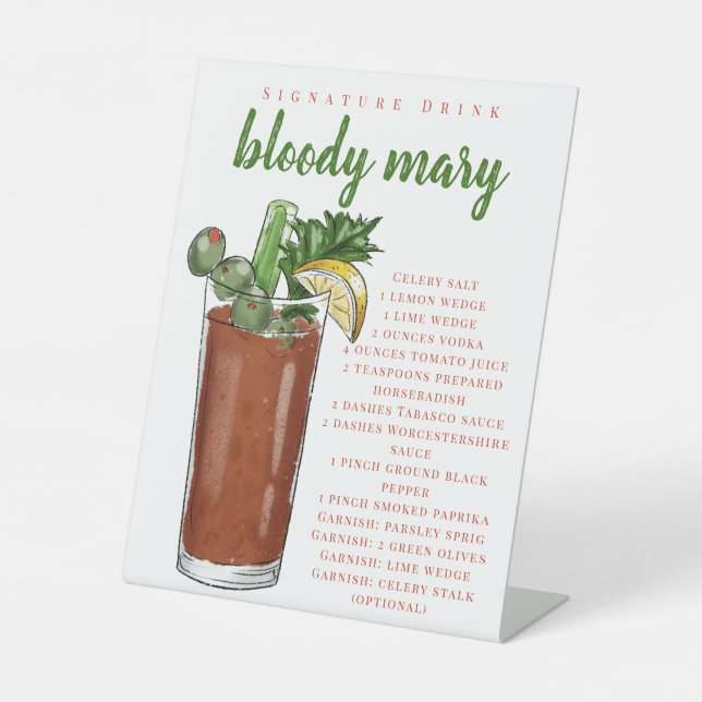 Signe De Table Bloody Mary Recette Signature Boire (Recto)