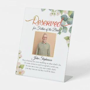 Signe De Table Bloom Green Save A Seat Photo Mariage Memorial