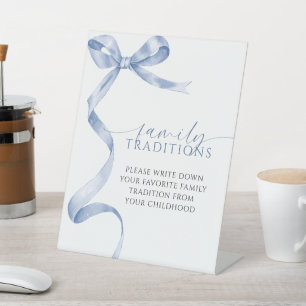 Signe De Table Blue Bow Traditions Familiales Favorites Jeu