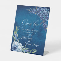 Blue Elegant floral summer wedding