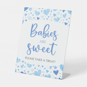 Signe De Table Blue Hearts Valentine Baby shower Les bébés sont d