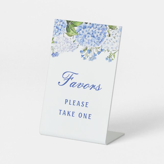 Signe De Table Blue Hydrangea Favors (Recto)