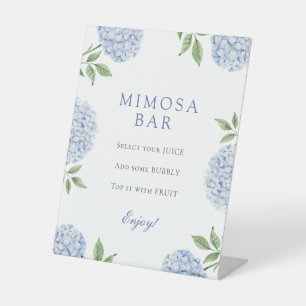 Signe De Table Blue Hydrangeas Bordure Classique Mimosa Bar