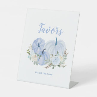Signe De Table Blue Little Citrouille Baby shower Favoriser