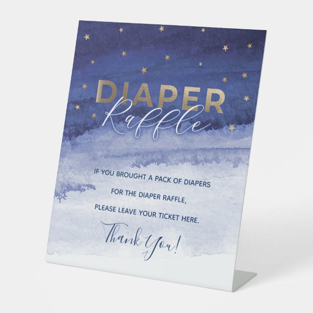 Signe De Table Blue Love you to the Moon and Back Diaper Raffle (Recto)