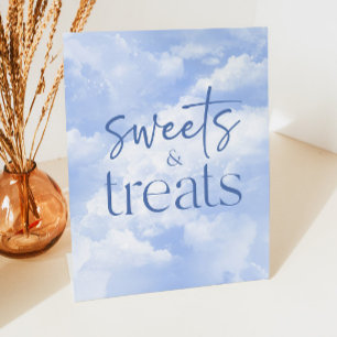 Signe De Table Blue Sparkly Nuages Douceurs & Traitements
