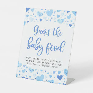 Signe De Table Blue Valentine Guess the Baby Food Baby shower