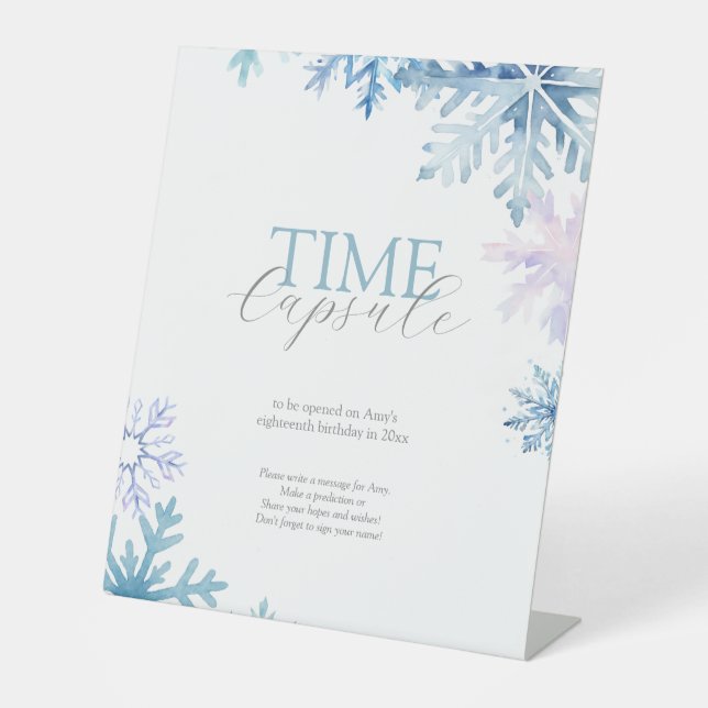 Signe De Table Blue Winter Wonderland Time Capsule Sign (Recto)