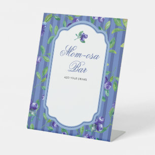 Signe De Table Blueberries Baby shower sucré Momosa Bar