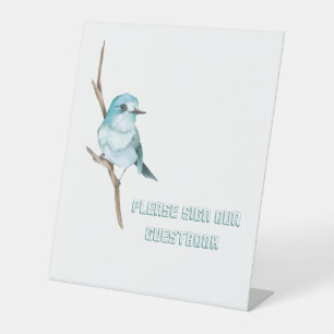Signe De Table Bluebird Sur Un Mariage De Branche Signer Notre Li