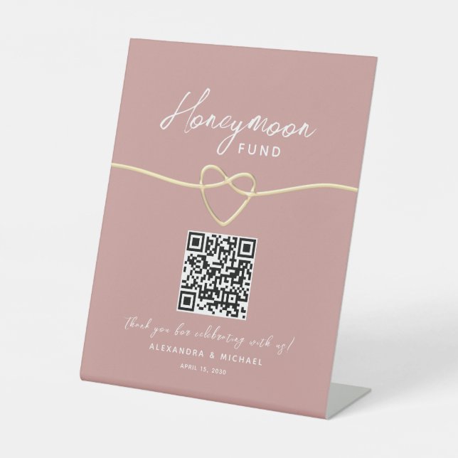 Signe De Table Blush Gold Honeymoon Fund QR Code (Recto)