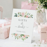 Blush rose Floral Baby showers cadeaux et livres