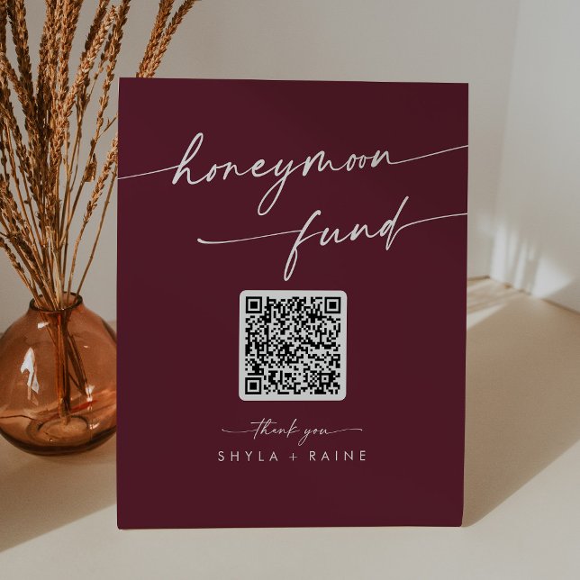 Signe De Table Boho Chic Bourgogne Mariage rouge Fonds de lune de (Créateur téléchargé)