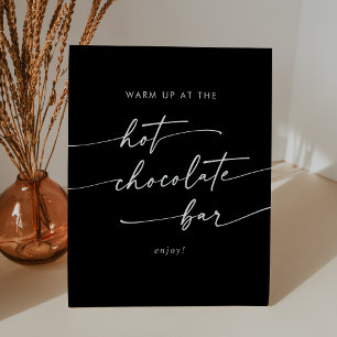 Signe De Table Boho Chic COULEUR ÉDITABLE Hot Chocolat Bar