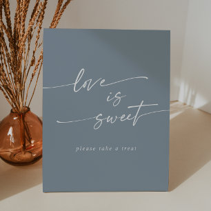Signe De Table Boho Chic Dusty Bleu Amour Est Mariage Doux