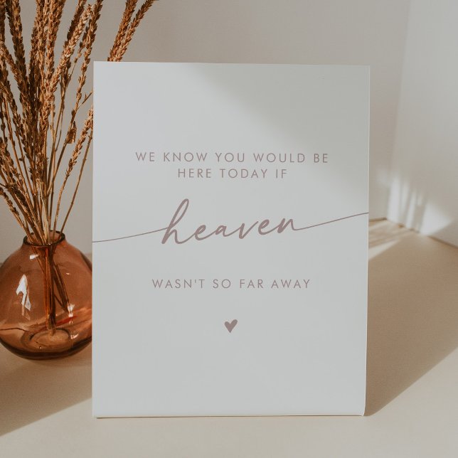 Signe De Table Boho Chic Heaven Blush Pink Mariage Memorial (Créateur téléchargé)