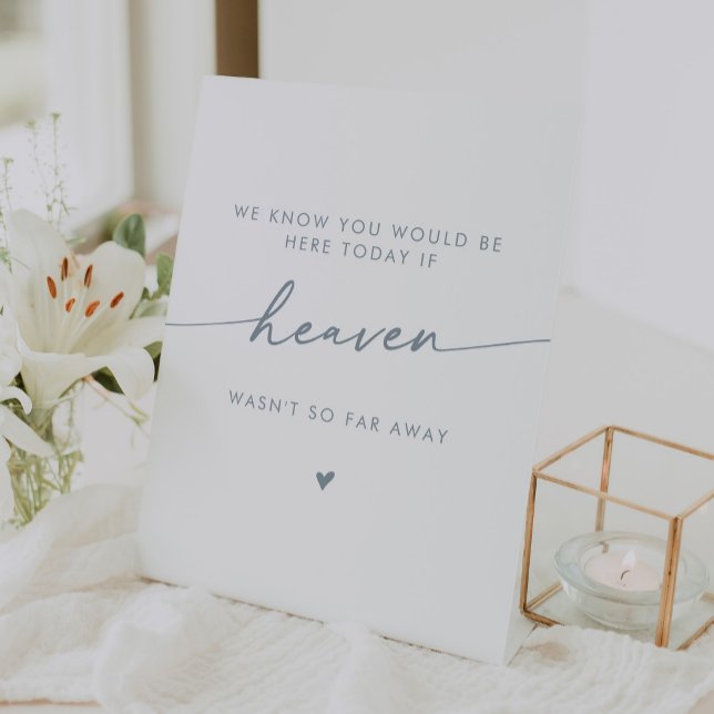 Signe De Table Boho Chic Heaven Mariage bleu ardoise (Créateur téléchargé)