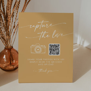 Signe De Table Boho Chic Jaune Marigold Capturer le Mariage d'amo