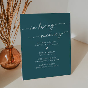 Signe De Table Boho Chic Mariage Bleu Turquoise En Mémoire D'Amou